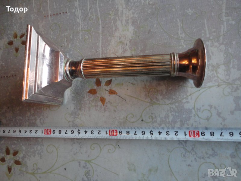 Посребрен свещник 4 , снимка 1