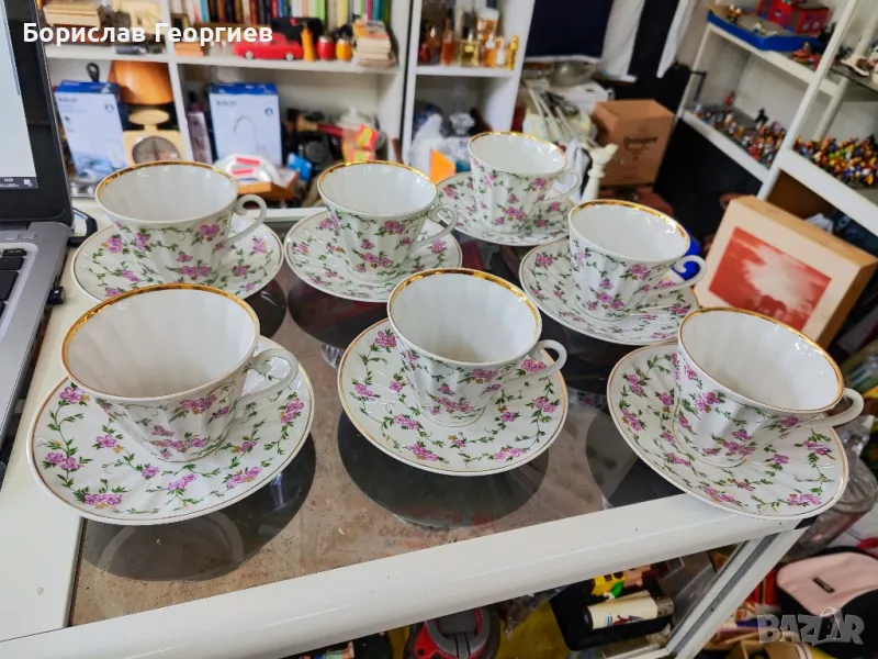 Руски порцелан чаши за кафе ЛФЗ , снимка 1