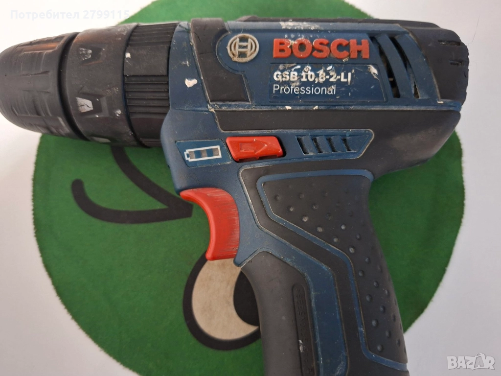 Акумулаторен ударен винтоверт Bosch GSB 10,8‑2‑LI – комплект с две батерии и зарядно, снимка 1
