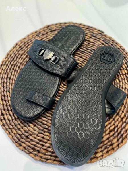 LUX Чехли Philipp Plein Естествена Кожа , снимка 1