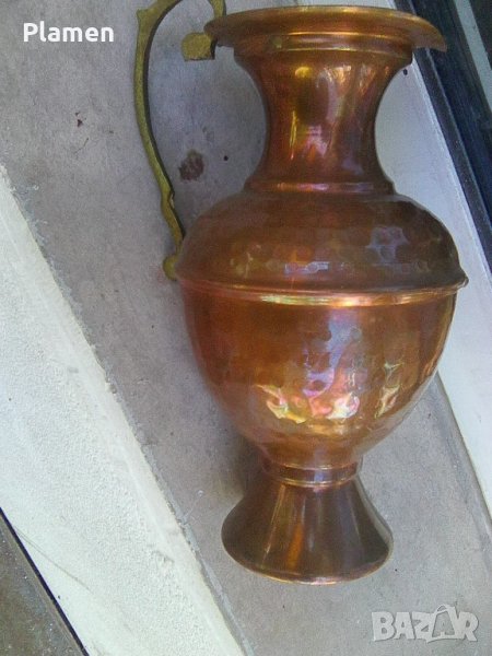 Стара красива медна кана 1, снимка 1