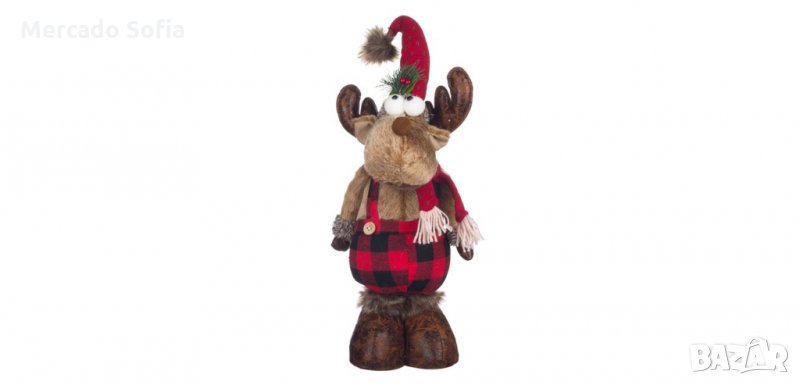 Коледен декоративен елен с Кариран панталон, 45см , снимка 1