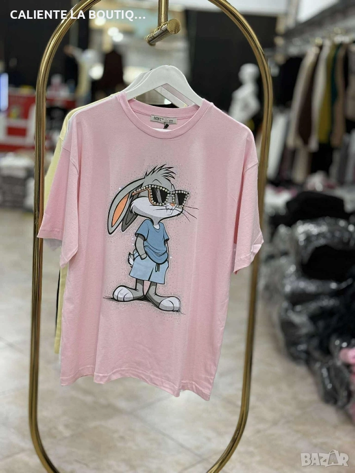 Дамска тениска със заек, снимка 1