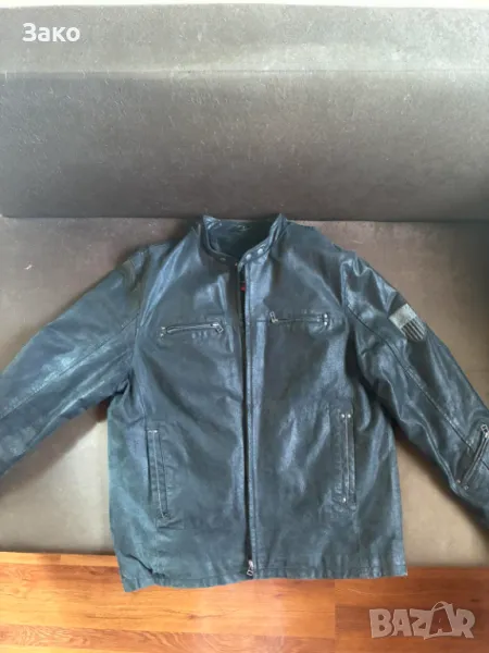 Черно рокерско яке - естествен велур MUCH MORE, снимка 1