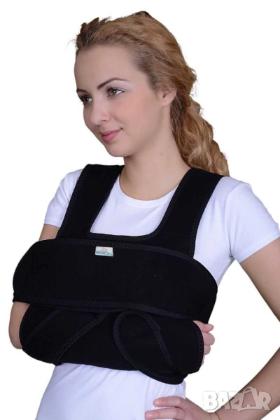 Фиксатор за имобилизация на ръка и рамо Bercks BRM302, Черен, XXL, снимка 1