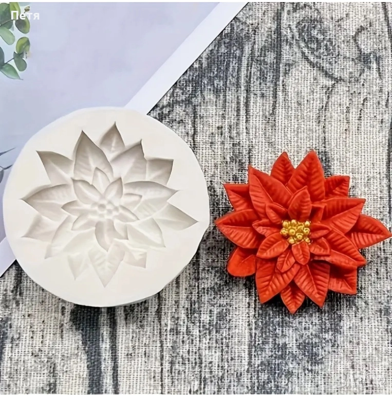 Силиконов молд Коледна звезда, снимка 1