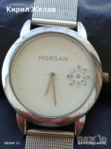 Красив стилен дизайн дамски часовник MORGAN с кристали 31865