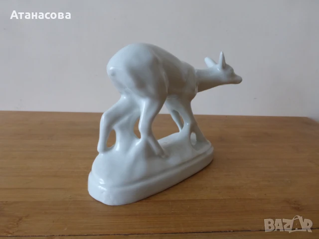 Българска порцеланова фигура Сърна Сърничка Изида 1968 г, снимка 7 - Декорация за дома - 50752482