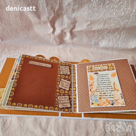 Ръчно изработен албум Есен , снимка 7 - Декорация за дома - 51300659