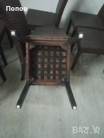 Комплект ратанови столове, снимка 3 - Столове - 43232432
