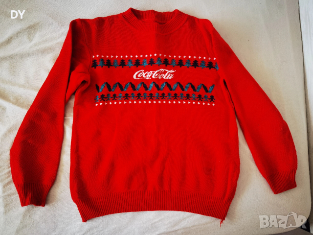 Коледен пуловер Coca cola размер L, снимка 2 - Колекции - 52646722