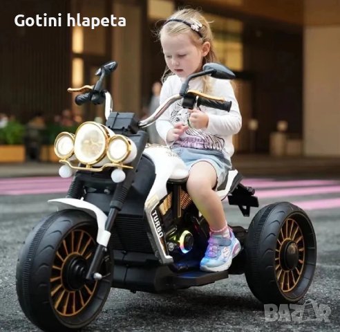 Акумулаторен MOTOR ТУРБО 12V батерия,MP3 плейър, с меки гуми с Кожена седалка, снимка 6 - Детски велосипеди, триколки и коли - 43657792