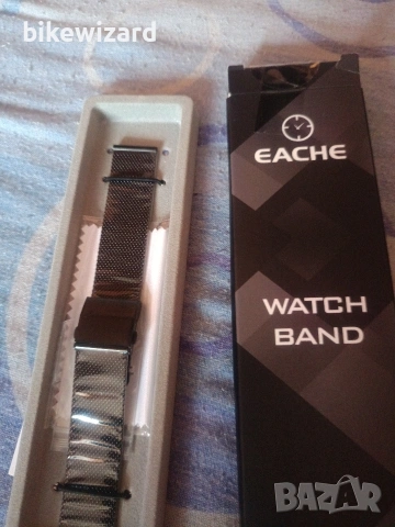 Eache 20 мм. черна верижка НОВА, снимка 2 - Каишки за часовници - 53292657