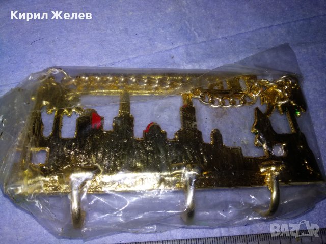 JERUSALEM Красива ЗЛАТИСТА МЕТАЛНА ЗАКАЧАЛКА За ГАРДЕРОБЧЕ СТЕНА КУХНЯ СУВЕНИР от ЙЕРУСАЛИМ 41268, снимка 8 - Декорация за дома - 43598355