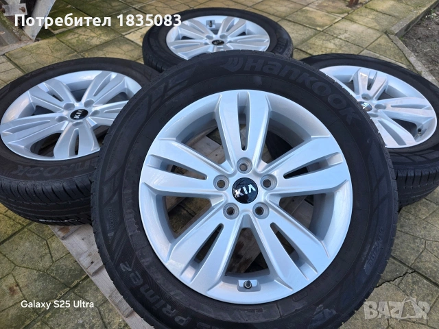 Лети джанти 17ки 5х114.3 Kia + летни гуми 225/60/17 Hankook