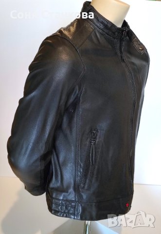 Мъжко кожено яке от естествена кожа - BOSS , Strellson, снимка 4 - Якета - 43182833
