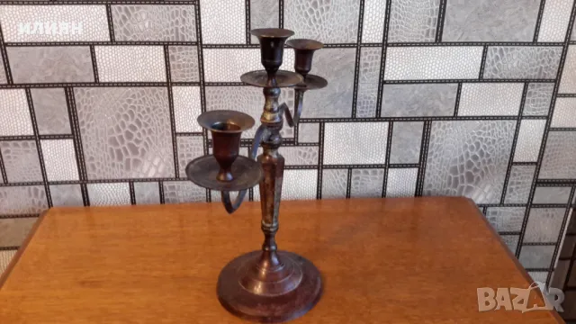 Метален свещник , снимка 3 - Декорация за дома - 48498452