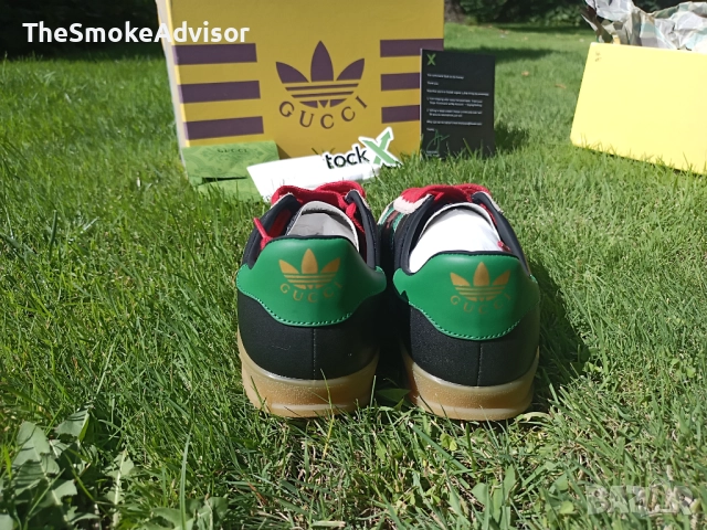 Обувки Adidas x Gucci Gazelle Black Green Red, снимка 3 - Маратонки - 51963401