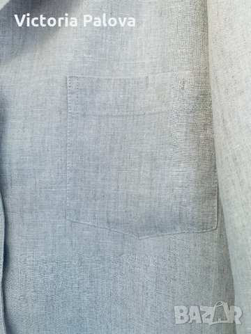 Голяма ленена риза-блуза ULLA POPKEN, снимка 7 - Ризи - 32502148