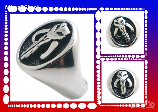 Мъжки стоманен пръстен Stainless Steel 316L Мамут, снимка 5 - Пръстени - 28959090