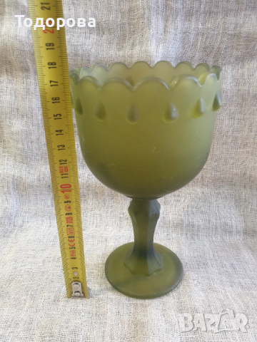 Голям бокал от цветно стъкло, снимка 3 - Чаши - 44911823
