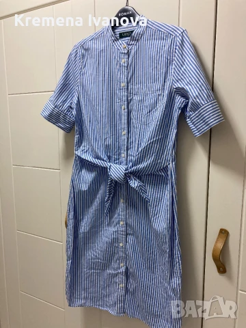 RALPH LAUREN Wilda striped shirt dress, размер 4 (S/M), снимка 14 - Рокли - 51114374