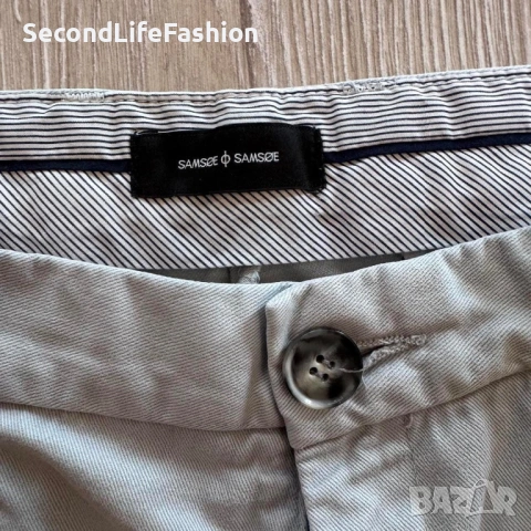 Мъжки сиво къси панталони Samsoe Samsoe размер 32 памук, снимка 3 - Къси панталони - 53244667