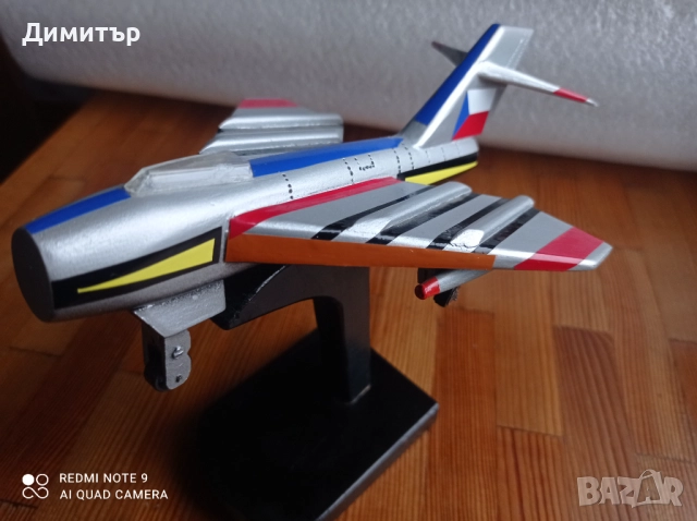 Стар дървен модел на самолет , снимка 2 - Антикварни и старинни предмети - 52584707