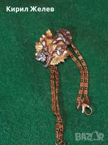 УНИКАЛНА РЪЧНА МАЙСТОРСКА ИЗРАБОТКА СТАРА ВИНТИДЖ ГРИВНА МЕСИНГ СРЕБРО АРТ БИЖУ 15510, снимка 3 - Гривни - 30376167