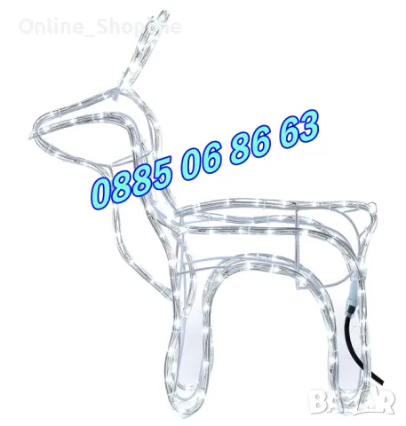 Коледен светещ елен, коледна украса, жълта светлина , снимка 5 - Декорация за дома - 48048048