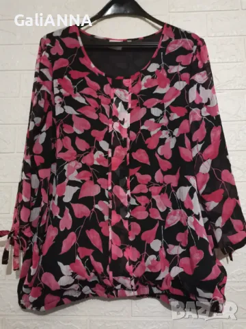 СТРАХОТНА ЕЛЕГАНТНА БЛУЗА 2XL-3XL, снимка 5 - Туники - 47487484