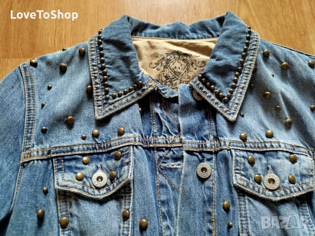 GUESS JEANS дънково яке деним S размер, снимка 2 - Якета - 52168051