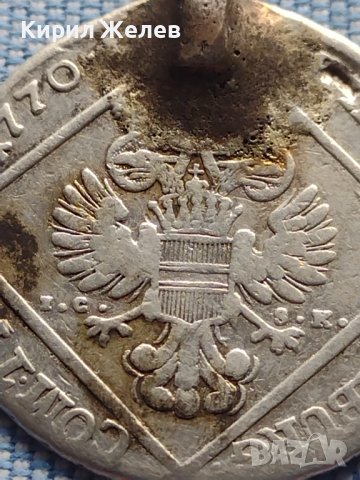 Сребърна монета 30 кройцера 1770г. Мария Терезия Виена Австрия 25226, снимка 7 - Нумизматика и бонистика - 42983611