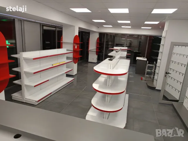 Островен стелаж за аптека, книжарница, зоомагазин, детски магазин и др, снимка 4 - Стелажи и щандове - 49448205