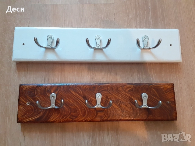 дървени закачалки за стена 
