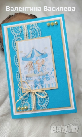 Ръчно изработени картички за Кръщене, снимка 4 - Други - 51611158