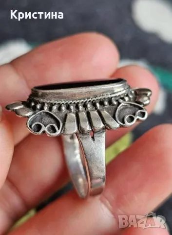Масивен сребърен пръстен , снимка 3 - Пръстени - 49127748