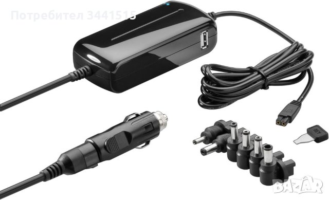 Захранващ адаптор зарядно за лаптоп автомобил самолет 4 А и USB изход 1 A , снимка 2 - Кабели и адаптери - 43820912