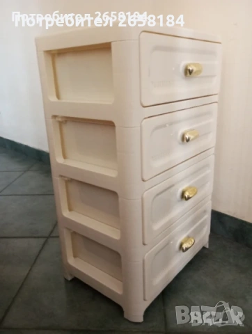 Шкаф с 4 чекмеджета, цвят крем, нов., снимка 2 - Шкафове - 51373771
