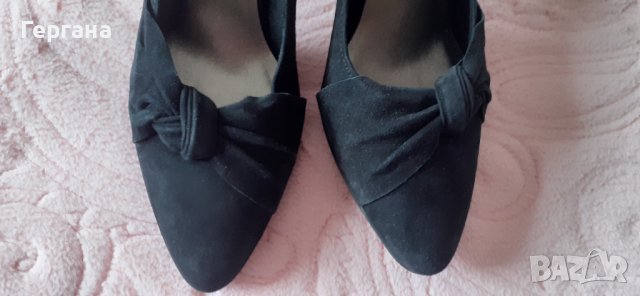 Велурени обувки Tamaris № 38, снимка 2 - Дамски обувки на ток - 40794312