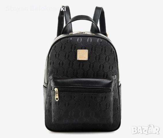 	 Комплект раница и 3 чантички / Цвят: Черен, снимка 2 - Раници - 52798796