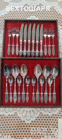 Невероятен Руски Комплект Прибори за Хранене , снимка 12 - Антикварни и старинни предмети - 38588763