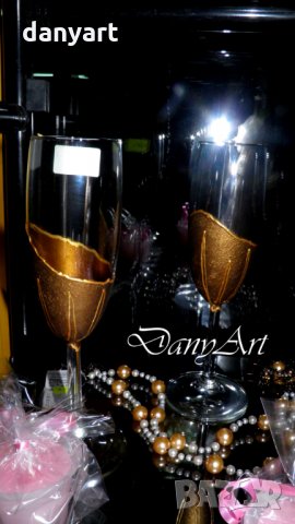 Ръчно рисувани и декорирани чаши за вино, снимка 14 - Чаши - 33593595