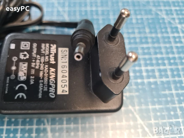 Оригинален захранващ адаптер TRUST KINGPRO KAD-0105012E 5V 2A, снимка 3 - Друга електроника - 50700000