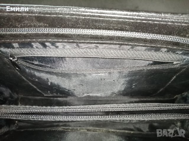 Голяма дамска кожена чанта в черен цвят - подарък при поръчка над 14 лв , снимка 13 - Чанти - 43689829