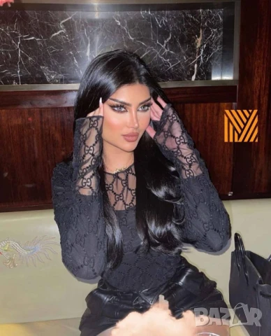 дамско прозрачно  боди gucci , снимка 3 - Блузи с дълъг ръкав и пуловери - 51311899