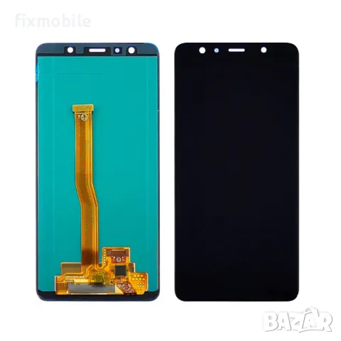 Дисплей за SAMSUNG A750 Galaxy A7 (2018) с черен тъчскрийн, с регулируема подсветка IPS, снимка 1