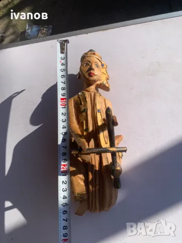 дървена фигура музикант , снимка 1