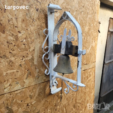 оригинална старо ръчно правена камбана за врата ковано желязо