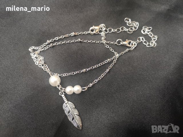 Гривна за глезен # 7, снимка 4 - Гривни - 37130091